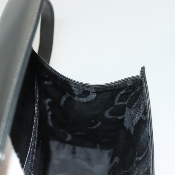 Salvatore Ferragamo Gancini Hand Bag Enamel 2way Gray Silver Auth bs27352