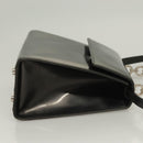 Salvatore Ferragamo Gancini Hand Bag Enamel 2way Gray Silver Auth bs27352-3