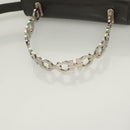 Salvatore Ferragamo Gancini Hand Bag Enamel 2way Gray Silver Auth bs27352-7