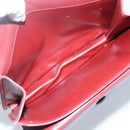 CARTIER Must Line Clutch Bag Leather Bordeaux Gold Auth bs27354-11