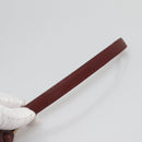 CARTIER Must Line Clutch Bag Leather Bordeaux Gold Auth bs27354-7