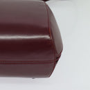 CARTIER Must Line Backpack Leather Bordeaux Gold Auth bs27355-15