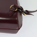 CARTIER Must Line Backpack Leather Bordeaux Gold Auth bs27355-9
