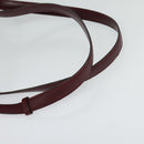 CARTIER Must Line Backpack Leather Bordeaux Gold Auth bs27355-7