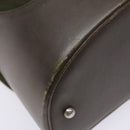 LOEWE Shoulder Bag Canvas Leather Khaki Auth bs27361-14