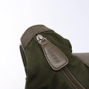 LOEWE Shoulder Bag Canvas Leather Khaki Auth bs27361-17