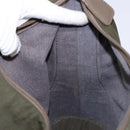 LOEWE Shoulder Bag Canvas Leather Khaki Auth bs27361-19