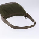 LOEWE Shoulder Bag Canvas Leather Khaki Auth bs27361-7
