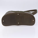 LOEWE Shoulder Bag Canvas Leather Khaki Auth bs27361-5