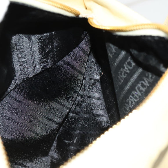 VERSACE Backpack Leather Beige Gold Auth bs27362