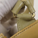 VERSACE Backpack Leather Beige Gold Auth bs27362-10