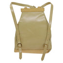 VERSACE Backpack Leather Beige Gold Auth bs27362-2