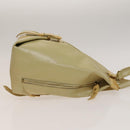 VERSACE Backpack Leather Beige Gold Auth bs27362-3