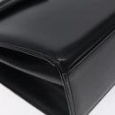 GIVENCHY Hand Bag Leather Black Silver Auth bs27366-14