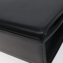 GIVENCHY Hand Bag Leather Black Silver Auth bs27366-15