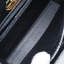 GIVENCHY Hand Bag Leather Black Silver Auth bs27366-11