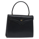 GIVENCHY Hand Bag Leather Black Silver Auth bs27366-1