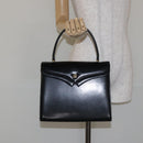 GIVENCHY Hand Bag Leather Black Silver Auth bs27366-22