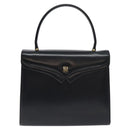 GIVENCHY Hand Bag Leather Black Silver Auth bs27366-13