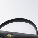 GIVENCHY Hand Bag Leather Black Silver Auth bs27366-8