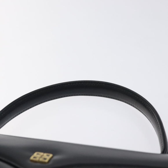 GIVENCHY Hand Bag Leather Black Silver Auth bs27366