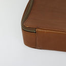 VALENTINO Hand Bag Leather 2way Brown Gold Auth bs27369-9