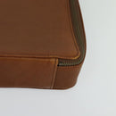 VALENTINO Hand Bag Leather 2way Brown Gold Auth bs27369-14