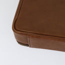 VALENTINO Hand Bag Leather 2way Brown Gold Auth bs27369-15