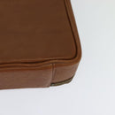 VALENTINO Hand Bag Leather 2way Brown Gold Auth bs27369-16