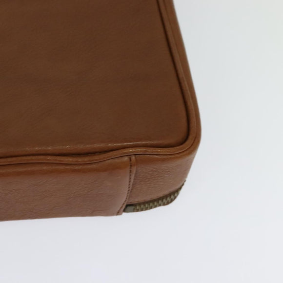 VALENTINO Hand Bag Leather 2way Brown Gold Auth bs27369