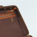 VALENTINO Hand Bag Leather 2way Brown Gold Auth bs27369-18