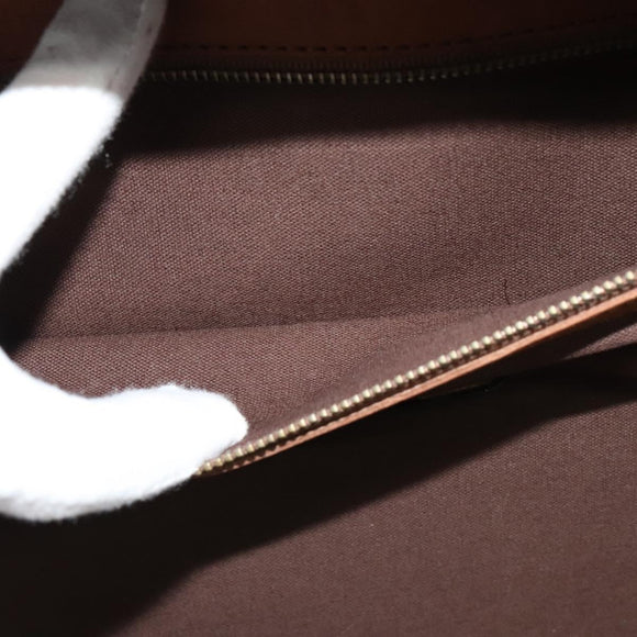 VALENTINO Hand Bag Leather 2way Brown Gold Auth bs27369