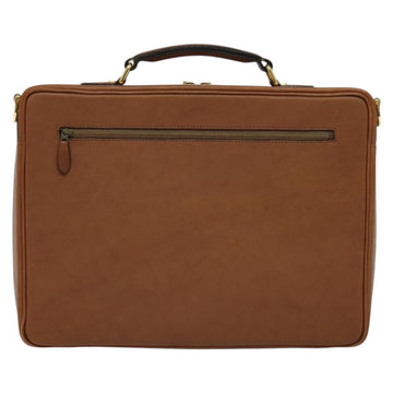 VALENTINO Hand Bag Leather 2way Brown Gold Auth bs27369 - 0