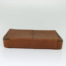 VALENTINO Hand Bag Leather 2way Brown Gold Auth bs27369-5