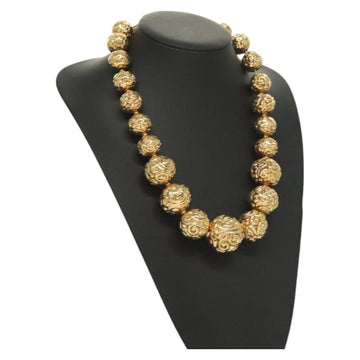 SAINT LAURENT Necklace Metal Gold Auth bs27372