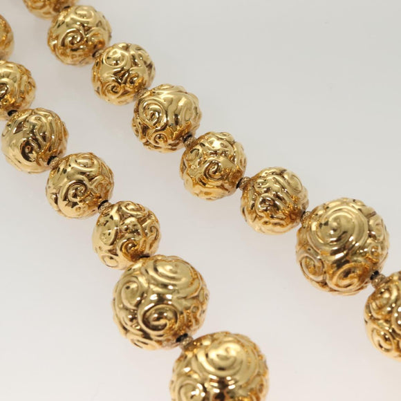 SAINT LAURENT Necklace Metal Gold Auth bs27372