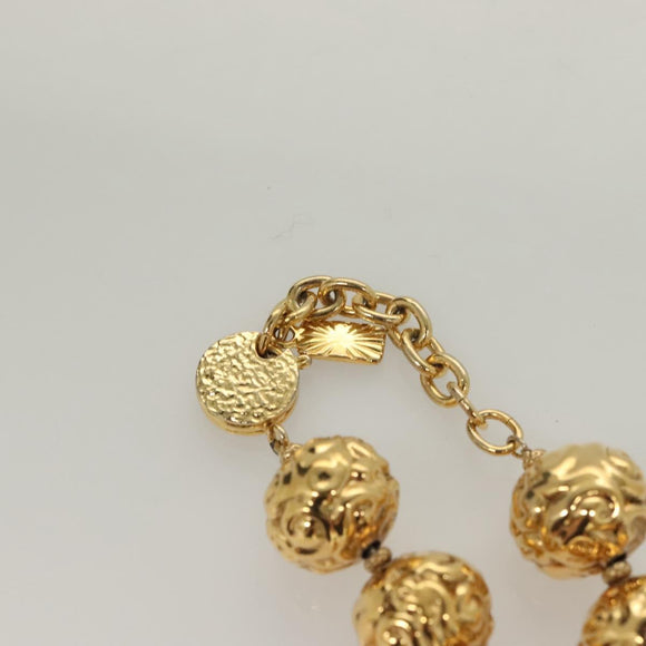 SAINT LAURENT Necklace Metal Gold Auth bs27372