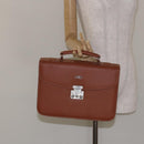BALENCIAGA Hand Bag Leather Vintage Brown Silver Auth bs27376-23