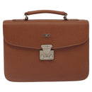 BALENCIAGA Hand Bag Leather Vintage Brown Silver Auth bs27376-13