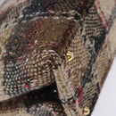 BURBERRY Nova Check Hand Bag Wool Beige Gold Auth bs27390-14