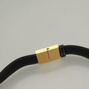 BURBERRY Waist Bag Leather Black Gold Auth bs27391-8