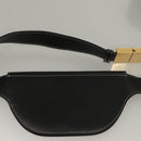BURBERRY Waist Bag Leather Black Gold Auth bs27391-21