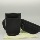 BURBERRY Waist Bag Leather Black Gold Auth bs27391-12