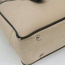 BURBERRY Nova Check Tote Bag Canvas Beige Silver Auth bs27393-8