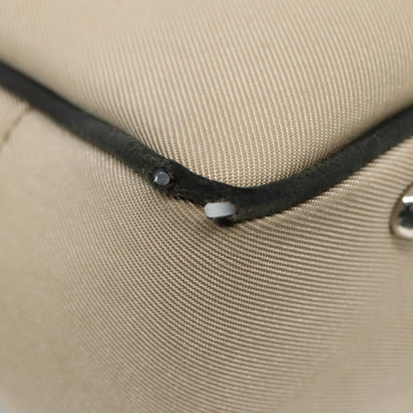 BURBERRY Nova Check Tote Bag Canvas Beige Silver Auth bs27393