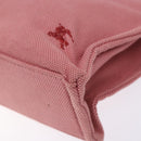 BURBERRY Blue Label Hand Bag Canvas Pink Silver Auth bs27396-10