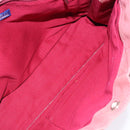 BURBERRY Blue Label Hand Bag Canvas Pink Silver Auth bs27396-16
