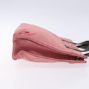 BURBERRY Blue Label Hand Bag Canvas Pink Silver Auth bs27396-4