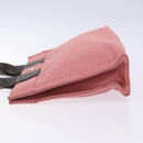 BURBERRY Blue Label Hand Bag Canvas Pink Silver Auth bs27396-5