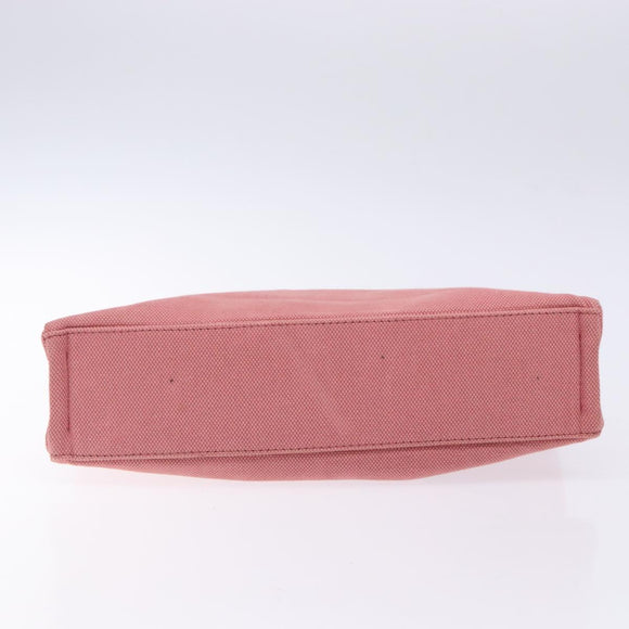 BURBERRY Blue Label Hand Bag Canvas Pink Silver Auth bs27396